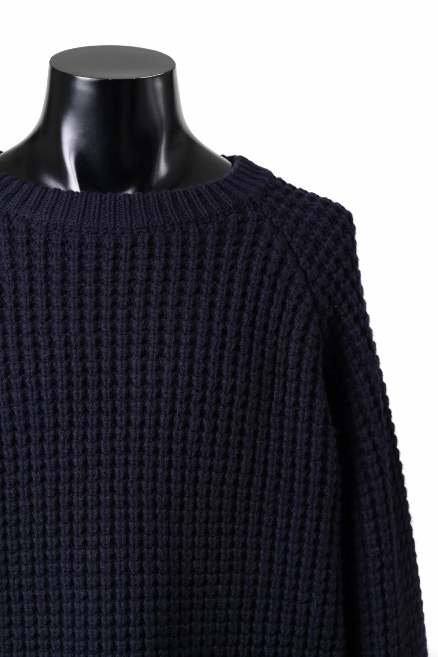 sus-sous popcorn wool knit / england merino wool (NAVY) - Image 5