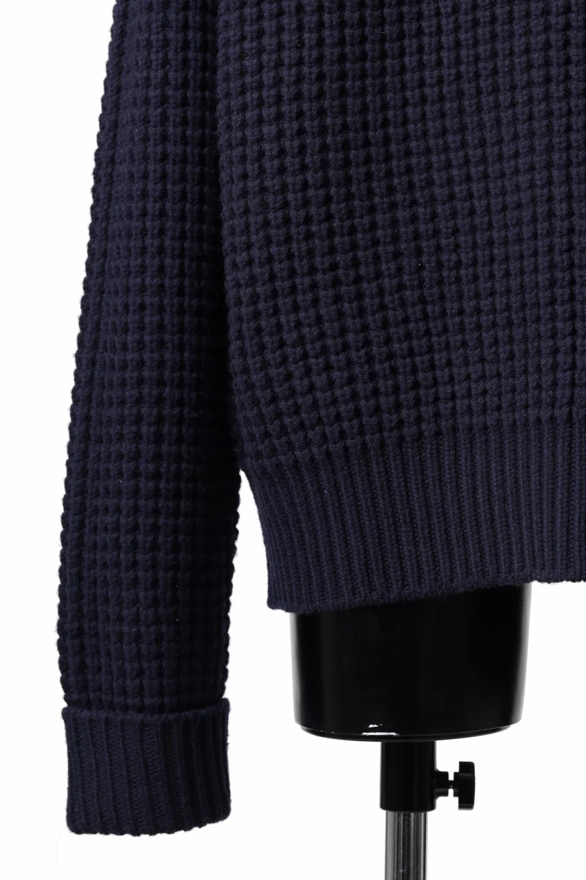 sus-sous popcorn wool knit / england merino wool (NAVY) - Image 6
