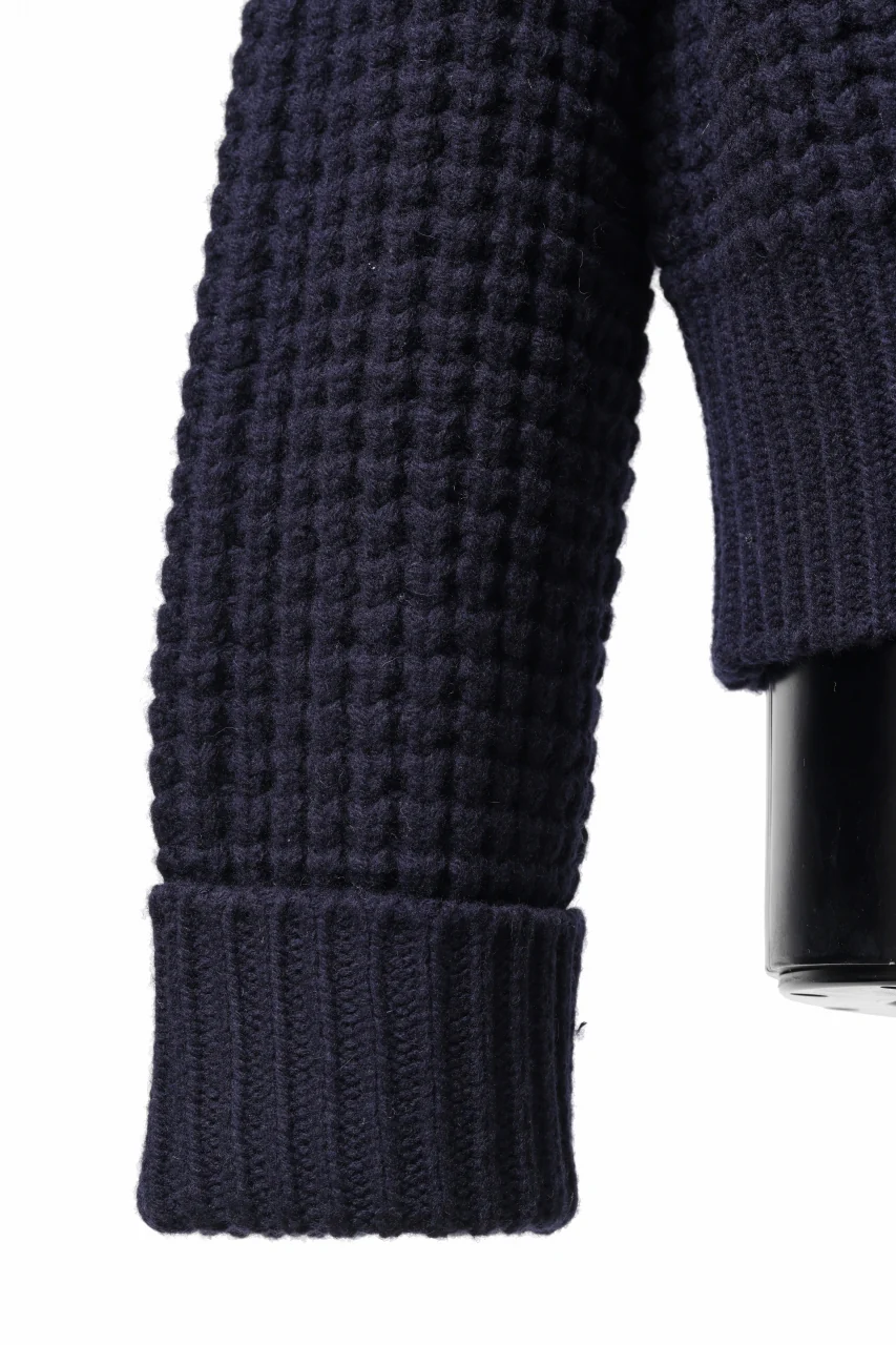 sus-sous popcorn wool knit / england merino wool (NAVY) - Image 7