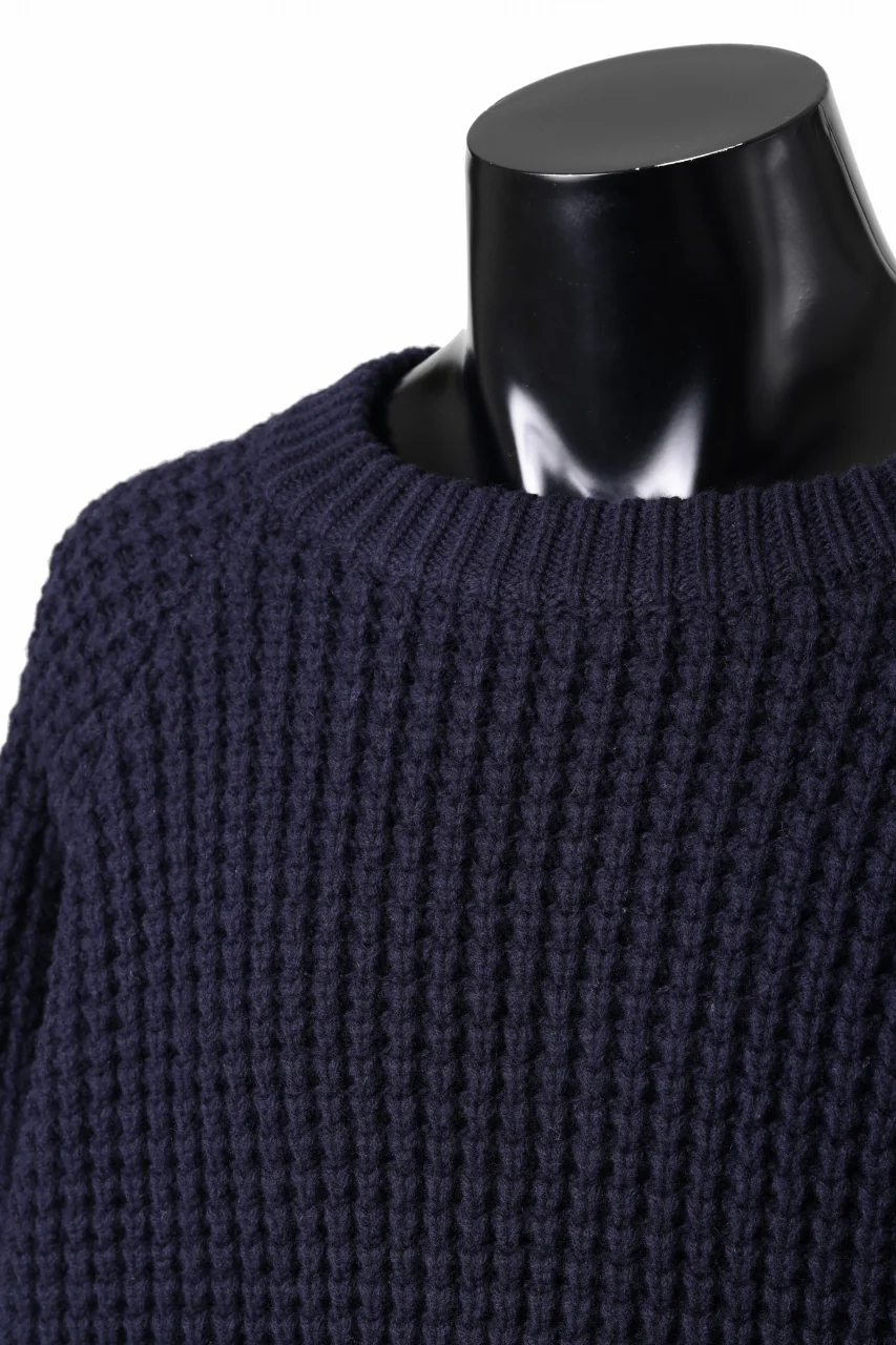 sus-sous popcorn wool knit / england merino wool (NAVY) - Image 8