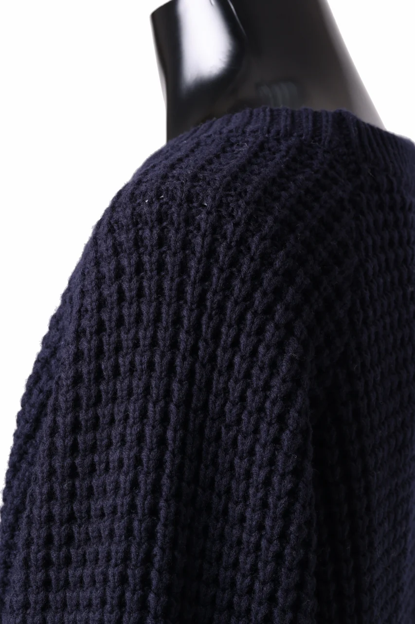 sus-sous popcorn wool knit / england merino wool (NAVY) - Image 9