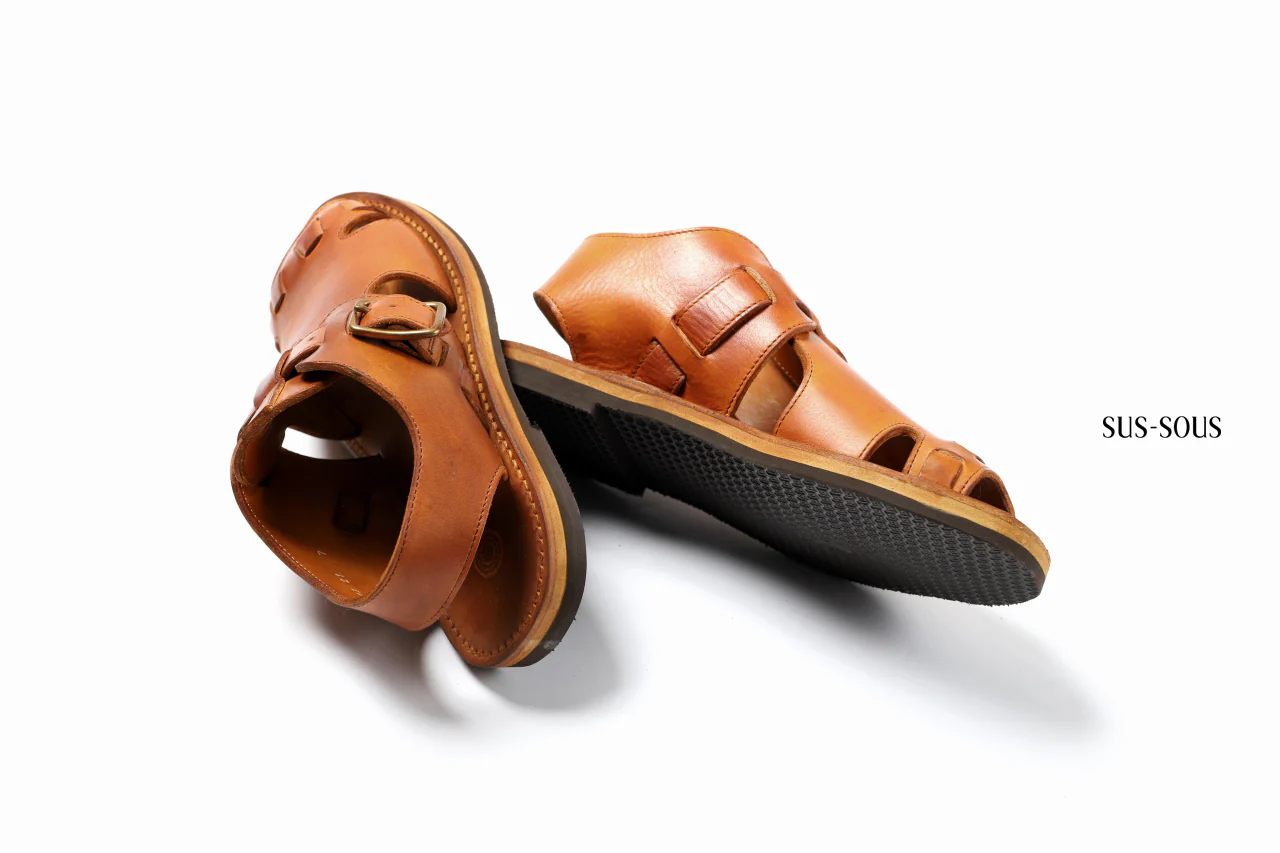 sus-sous sandal shoes / italy oiled cow leather *hand dyed (NATURAL) - Image 20