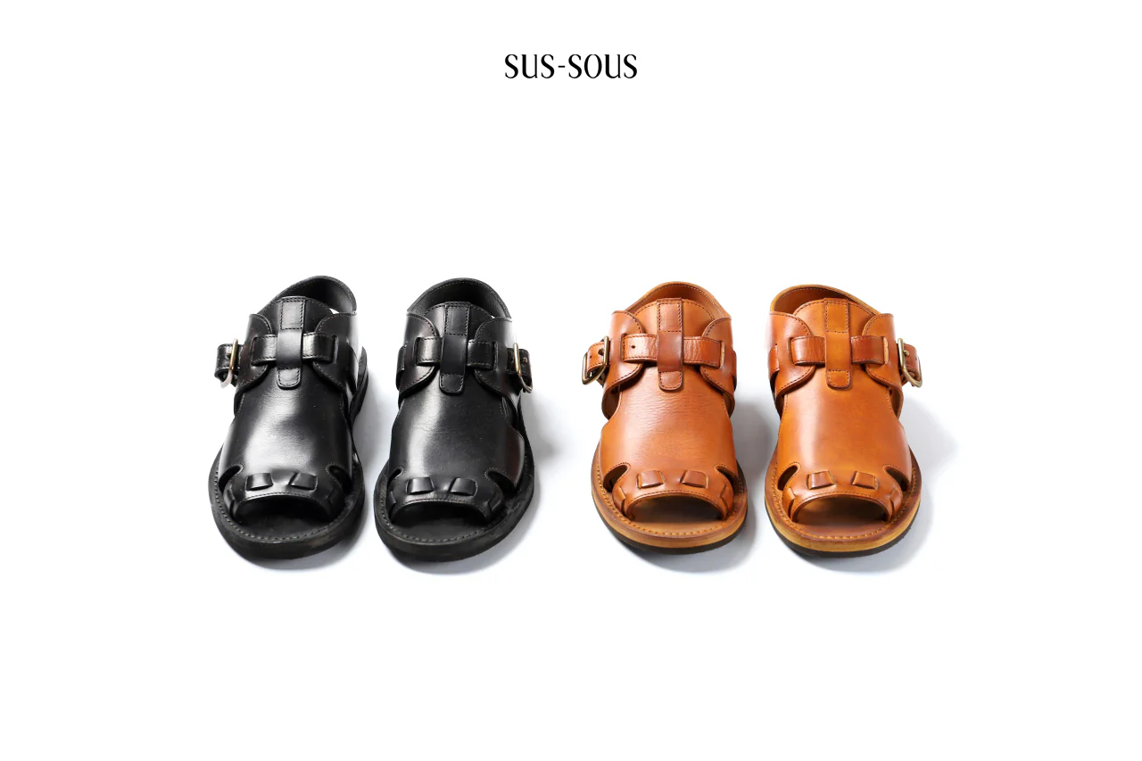 sus-sous sandal shoes / italy oiled cow leather *hand dyed (NATURAL) - Image 21