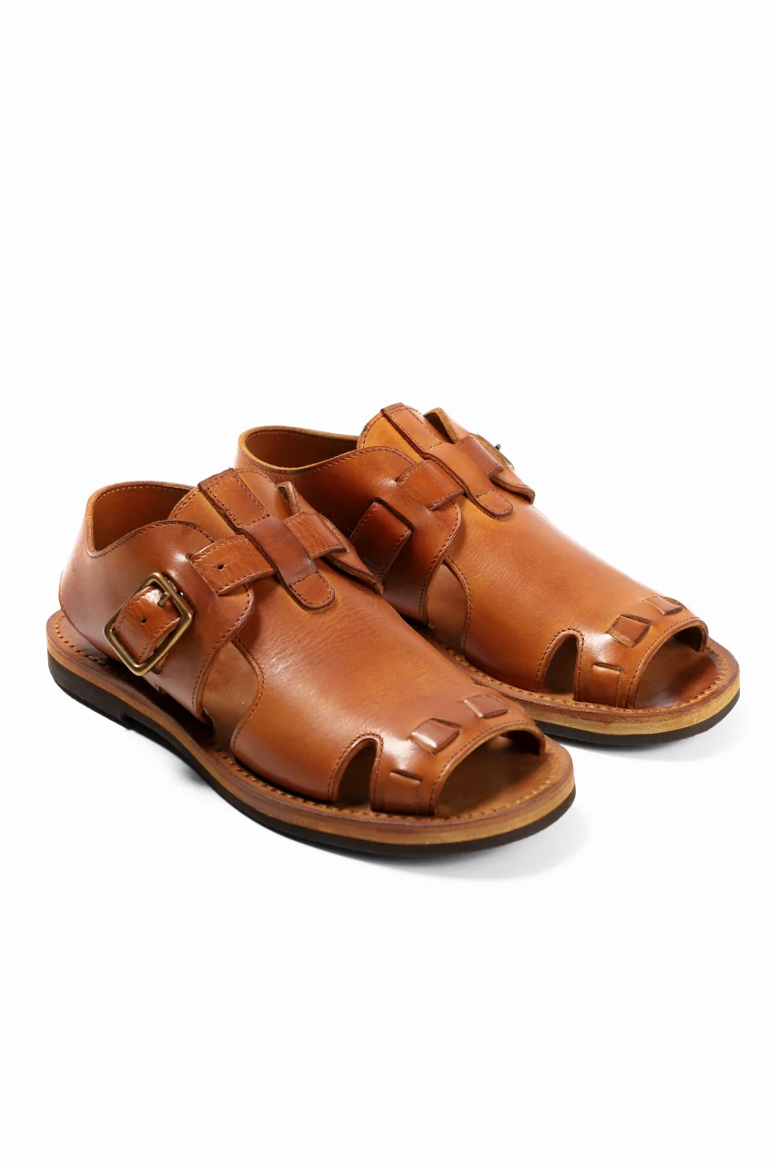 sus-sous sandal shoes / italy oiled cow leather *hand dyed (NATURAL) - Image 3