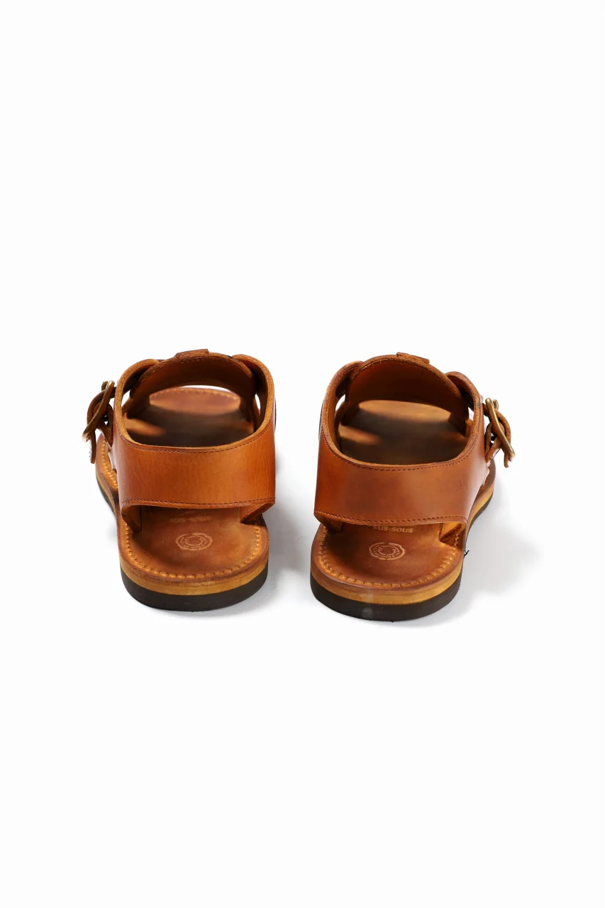 sus-sous sandal shoes / italy oiled cow leather *hand dyed (NATURAL) - Image 5
