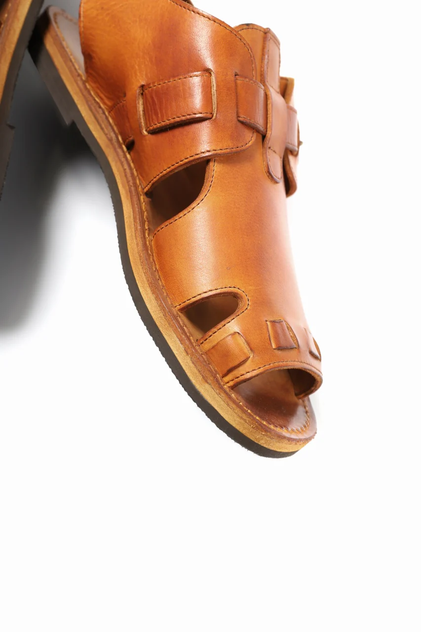 sus-sous sandal shoes / italy oiled cow leather *hand dyed (NATURAL) - Image 9