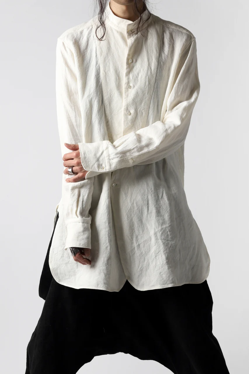 sus-sous shirt dress / L100 1/25 linen cloth (WHITE) - Image 16