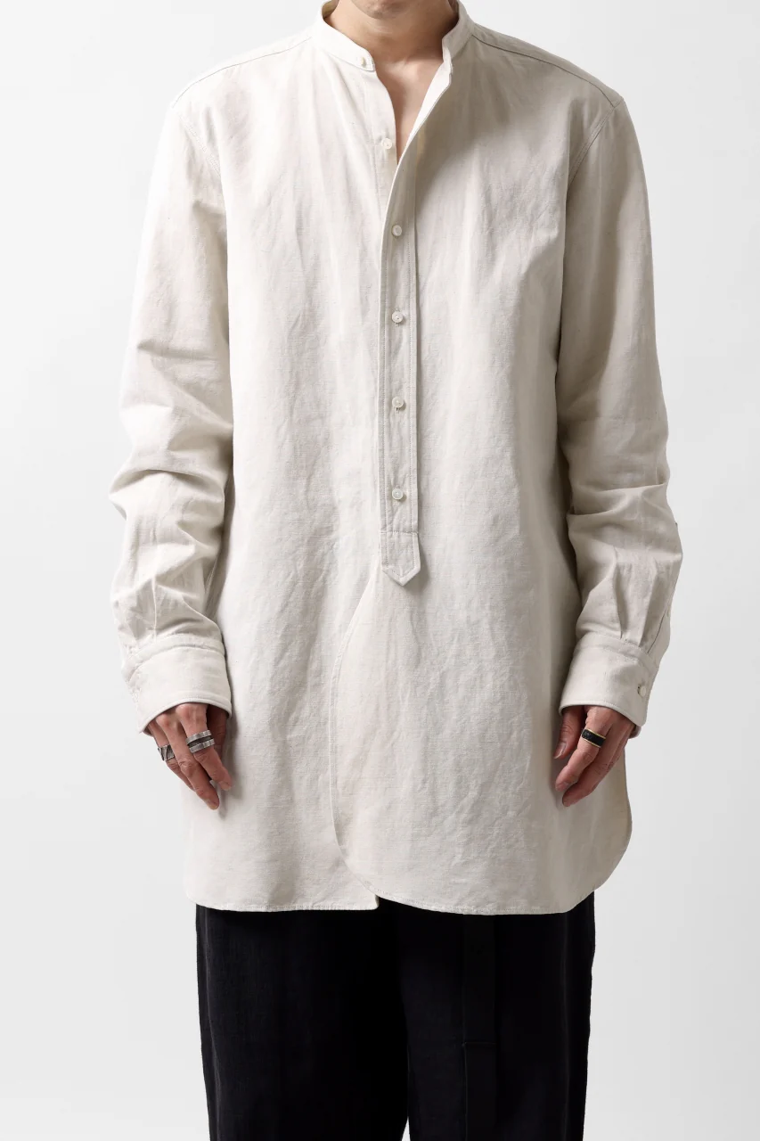 sus-sous shirt officers / C63L37 heavy poplin (NATURAL) - Image 11