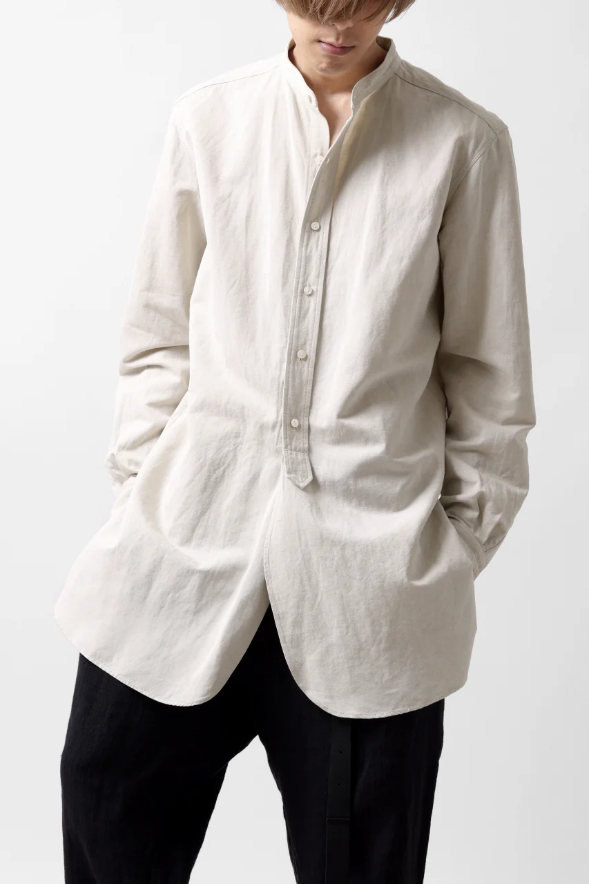 sus-sous shirt officers / C63L37 heavy poplin (NATURAL) - Image 14