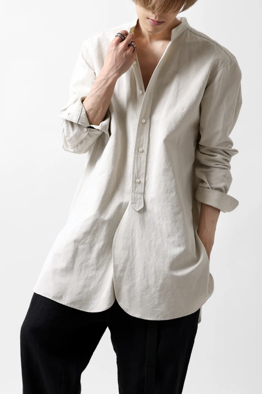 sus-sous shirt officers / C63L37 heavy poplin (NATURAL) - Image 18