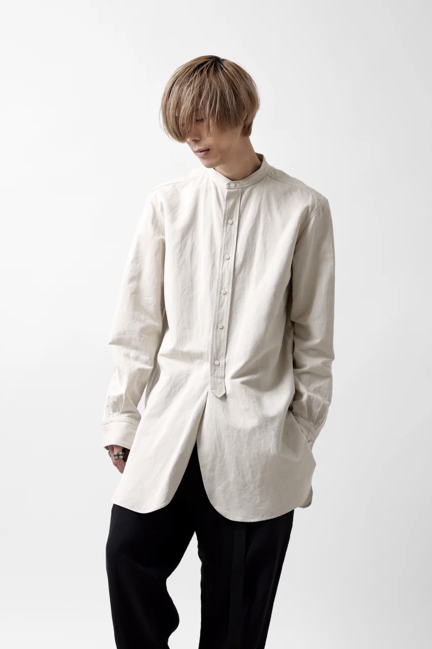 sus-sous shirt officers / C63L37 heavy poplin (NATURAL) - Image 19