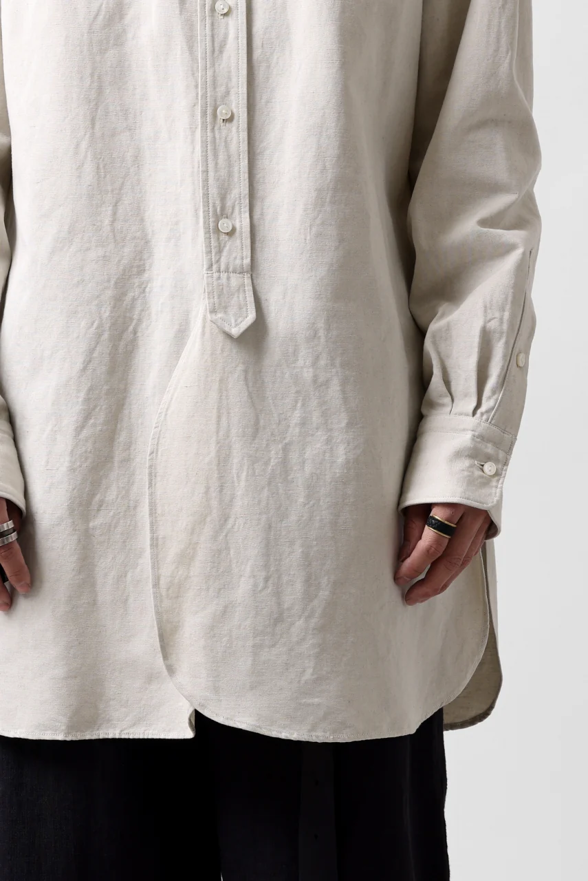 sus-sous shirt officers / C63L37 heavy poplin (NATURAL) - Image 24