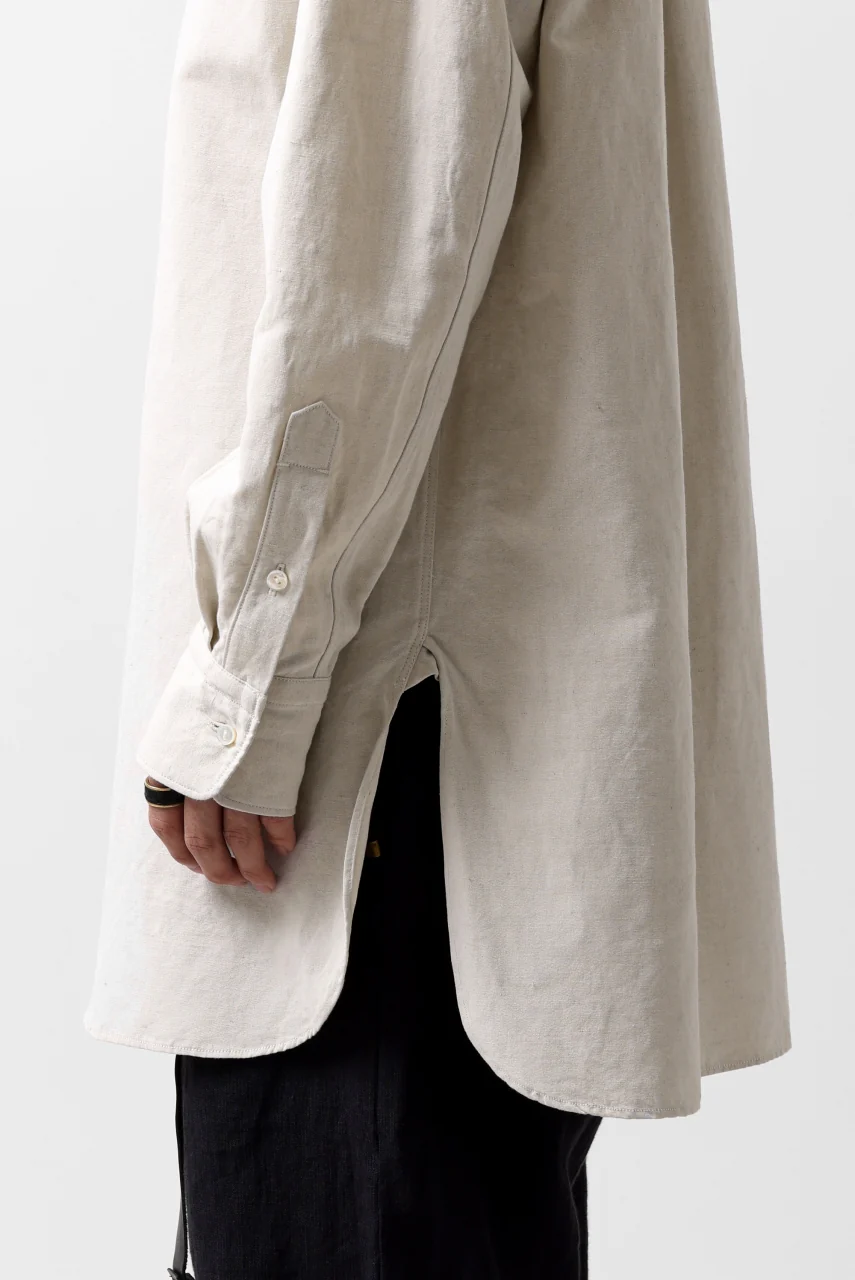 sus-sous shirt officers / C63L37 heavy poplin (NATURAL) - Image 25