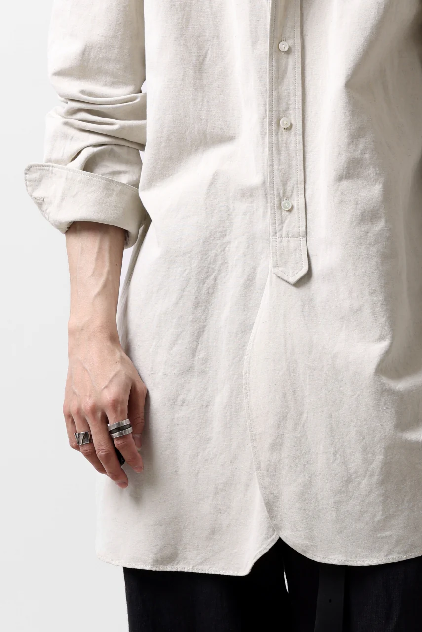 sus-sous shirt officers / C63L37 heavy poplin (NATURAL) - Image 28