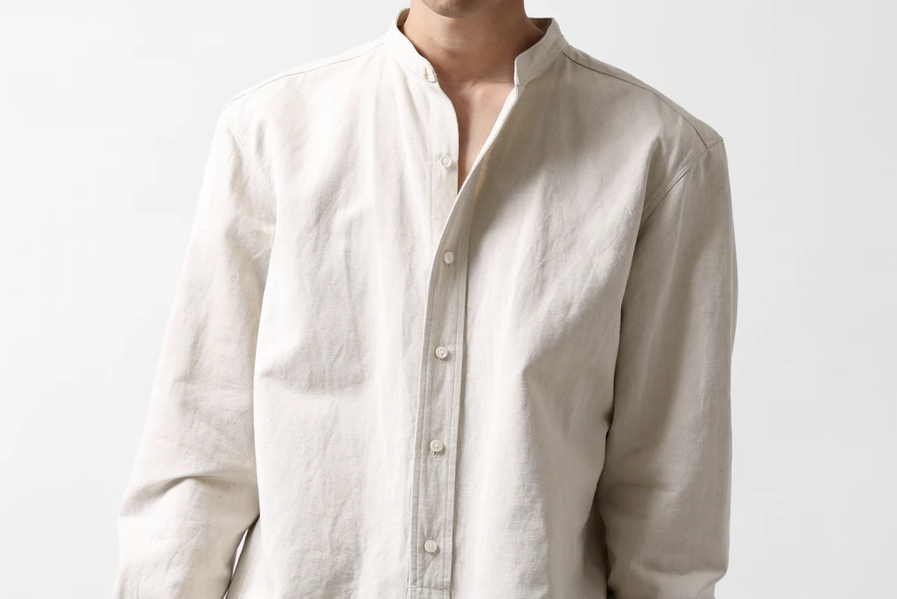 sus-sous shirt officers / C63L37 heavy poplin (NATURAL) - Image 34