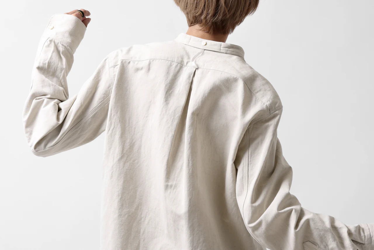 sus-sous shirt officers / C63L37 heavy poplin (NATURAL) - Image 36