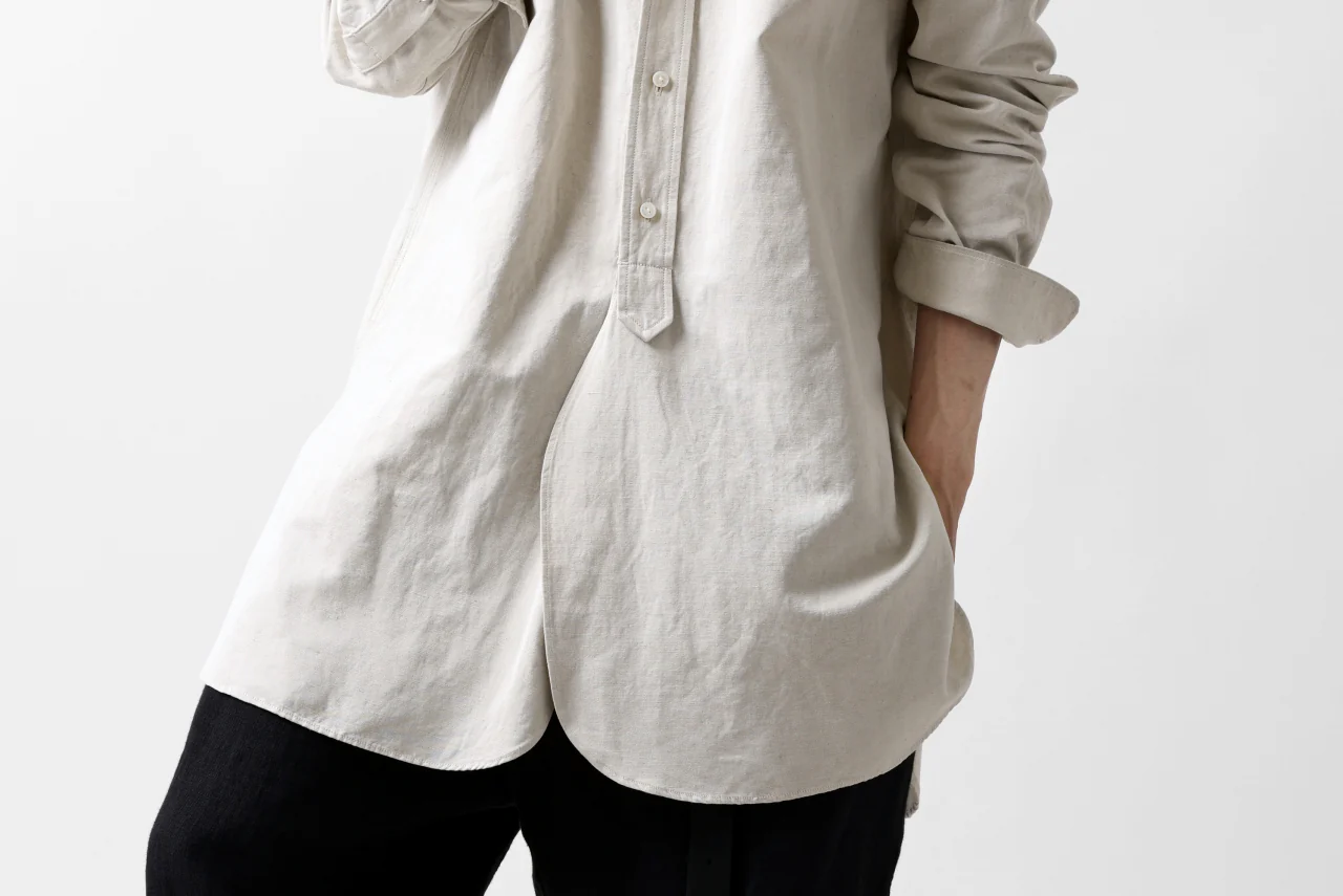 sus-sous shirt officers / C63L37 heavy poplin (NATURAL) - Image 37