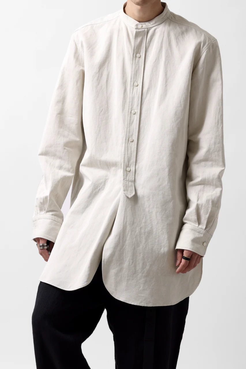 sus-sous shirt officers / C63L37 heavy poplin (NATURAL) - Image 8