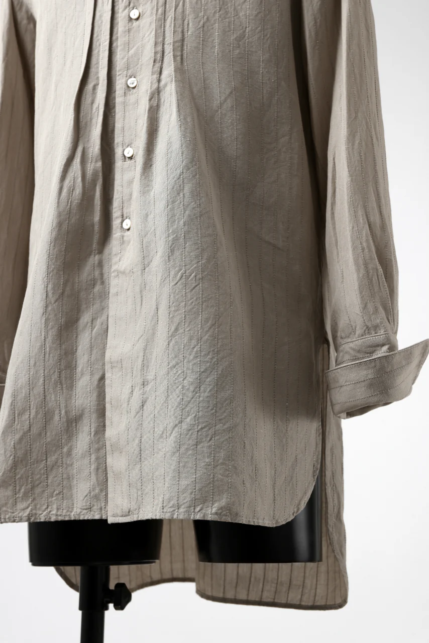 sus-sous shirts dress / C53 L47 dobby stripe washer (SILVER GREY) - Image 13