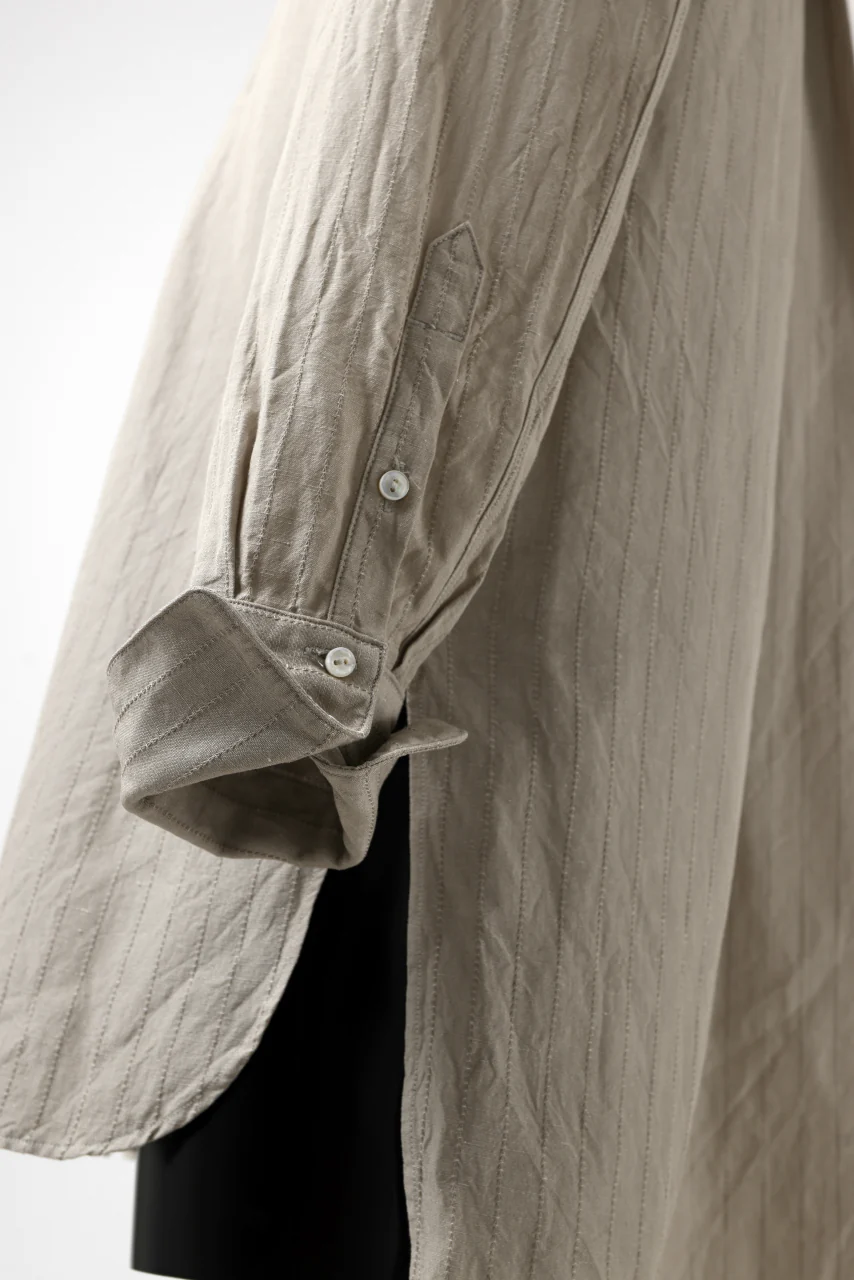sus-sous shirts dress / C53 L47 dobby stripe washer (SILVER GREY) - Image 15