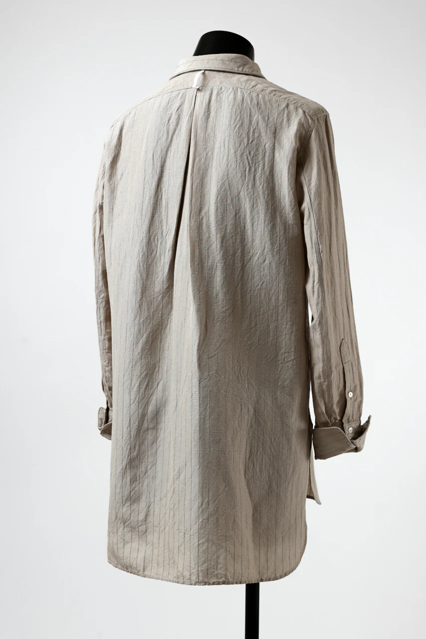 sus-sous shirts dress / C53 L47 dobby stripe washer (SILVER GREY) - Image 6