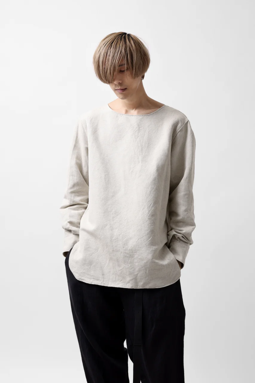 sus-sous sleeping shirt / C51L49 3/2 Ox washer (NATURAL) - Image 19