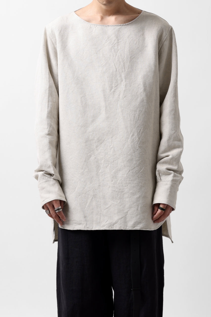 sus-sous sleeping shirt / C51L49 3/2 Ox washer (NATURAL) - Image 4