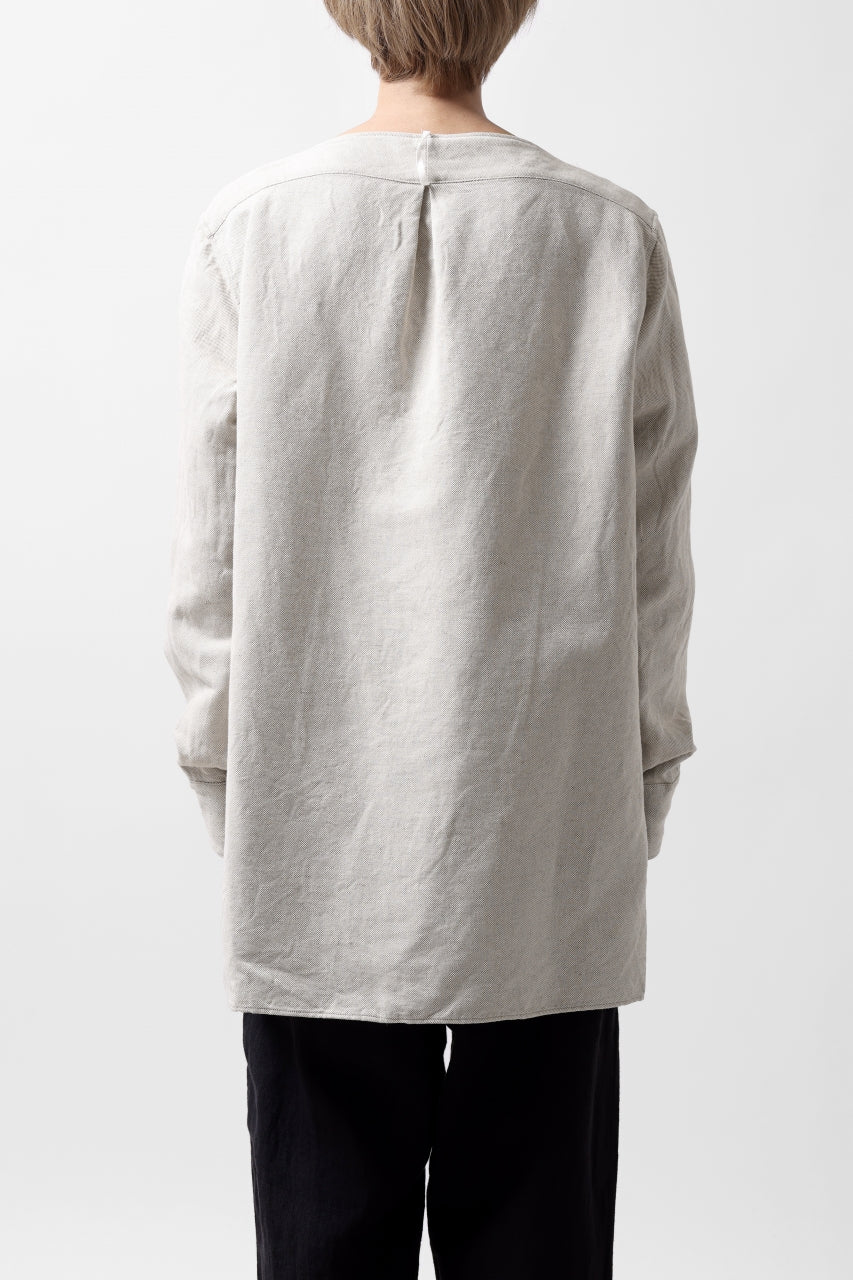 sus-sous sleeping shirt / C51L49 3/2 Ox washer (NATURAL) - Image 5
