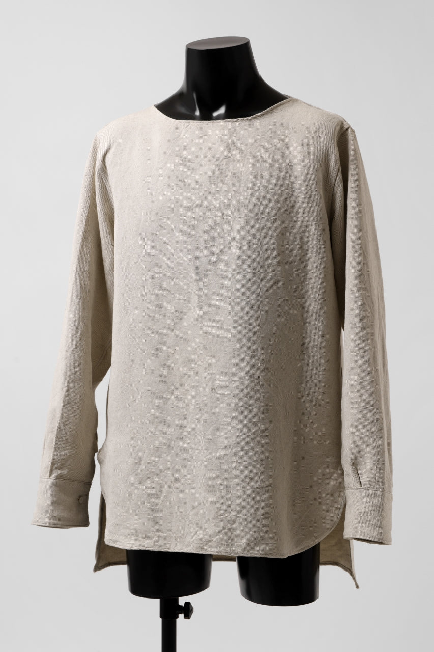 sus-sous sleeping shirt / C51L49 3/2 Ox washer (NATURAL) - Image 7