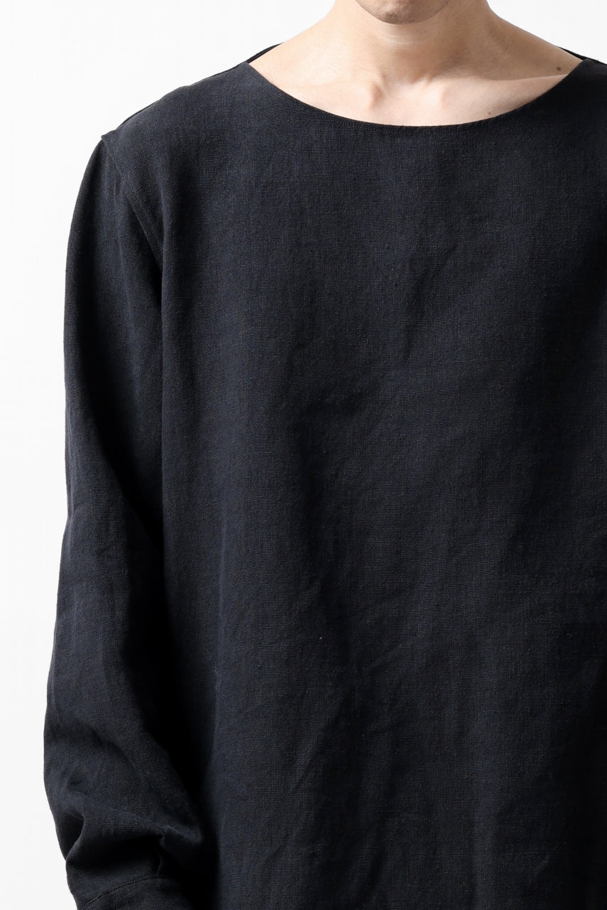 sus-sous sleeping shirt / L100 heavy poplin washer (BLACK NAVY) - Image 18