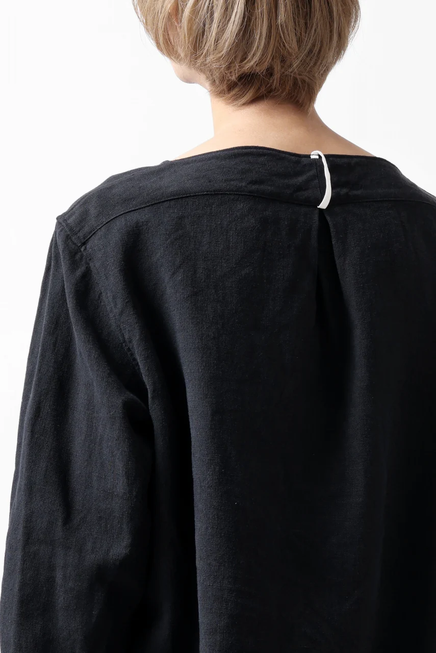 sus-sous sleeping shirt / L100 heavy poplin washer (BLACK NAVY) - Image 22