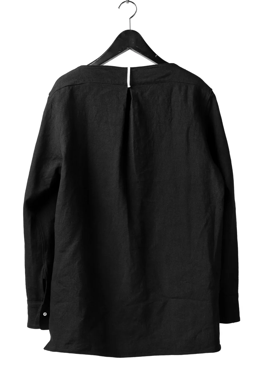 sus-sous sleeing shirts / L100 heavy poplin washer (black) - Image 3