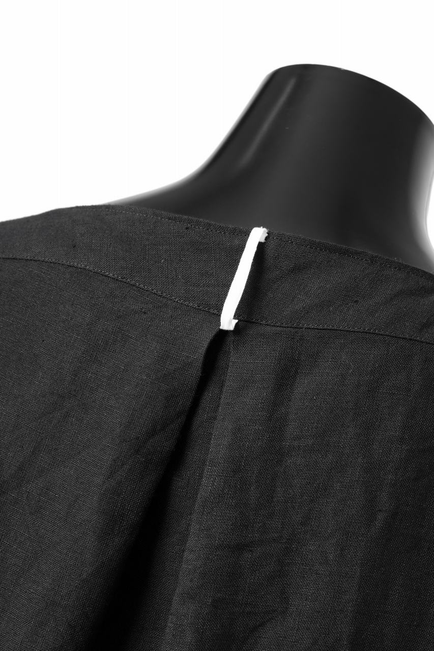 sus-sous sleeping shirts / 25/1 linen natural washer (BLACK) - Image 11