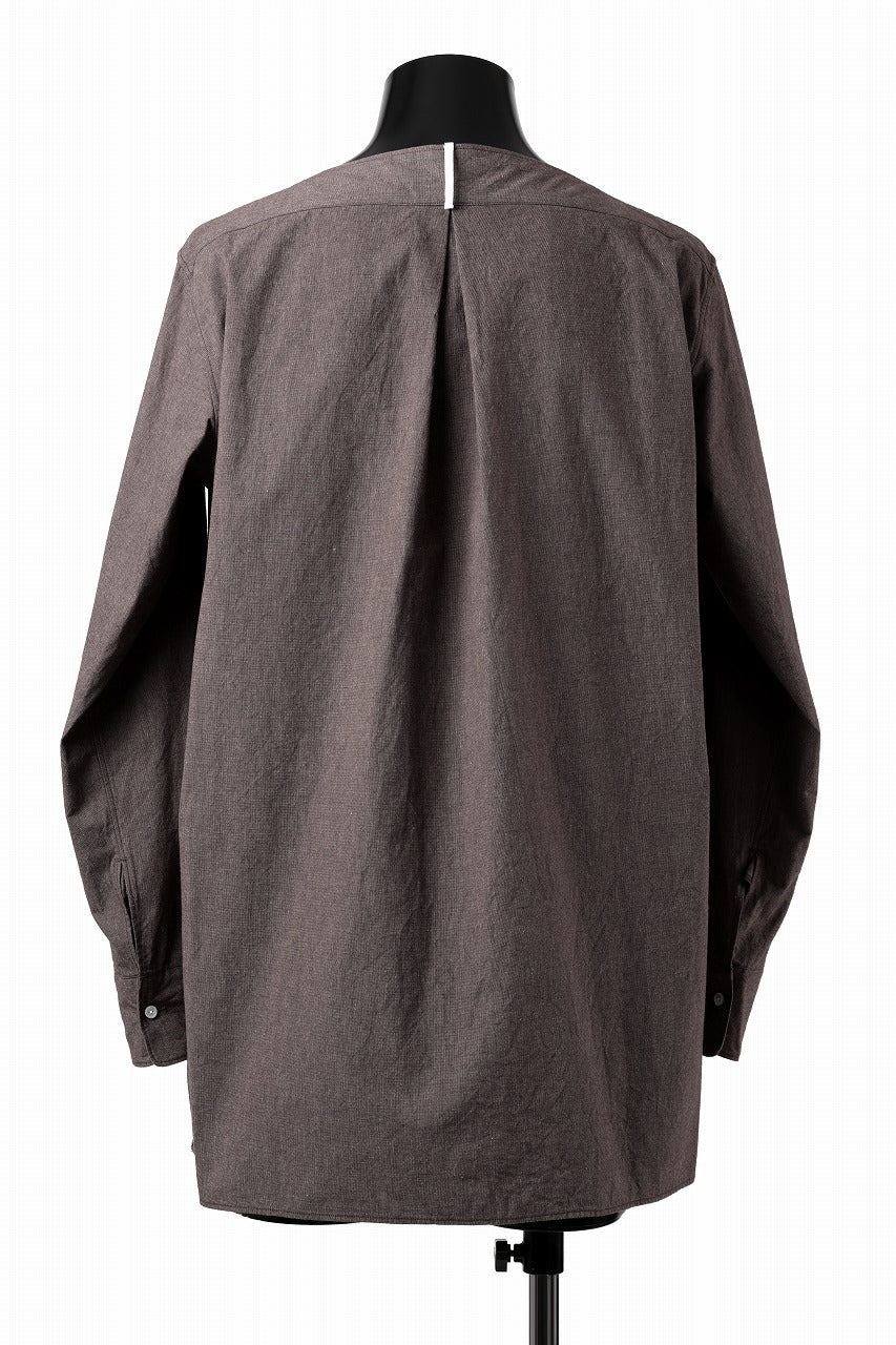 sus-sous sleeping shirts / F-0111 furuhashi / buff cloth (BROWN) - Image 4