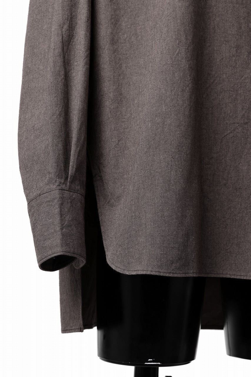 sus-sous sleeping shirts / F-0111 furuhashi / buff cloth (BROWN) - Image 8