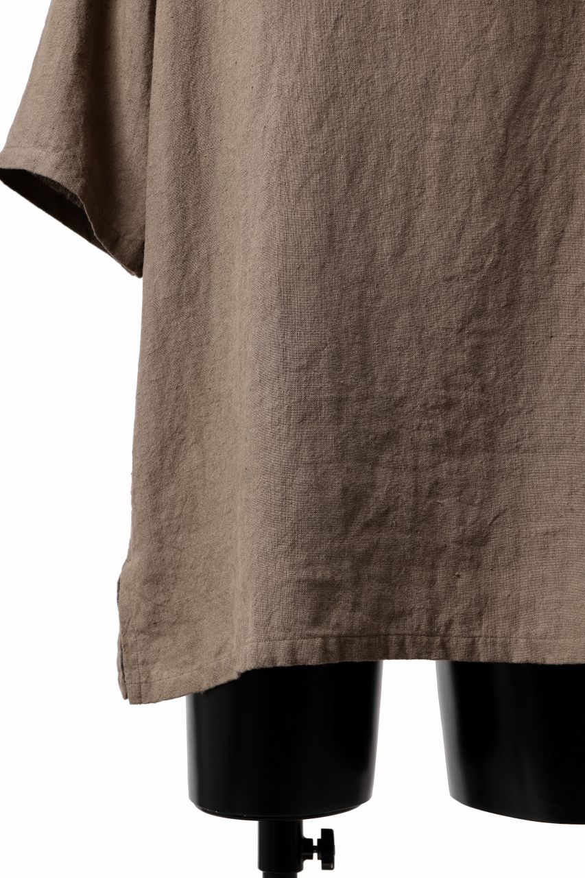 sus-sous sleeping shirts s/s / Belgium linen (MOCHA) - Image 11