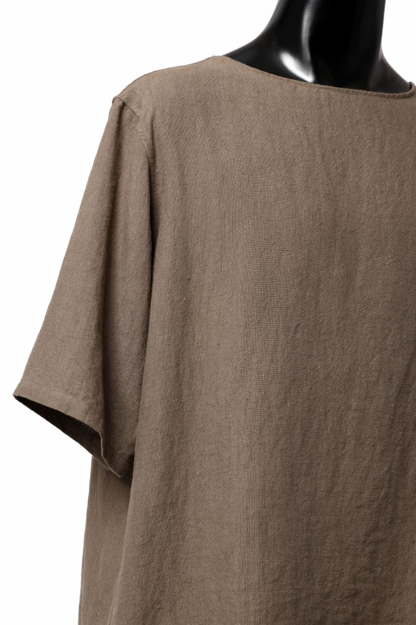 sus-sous sleeping shirts s/s / Belgium linen (MOCHA) - Image 12