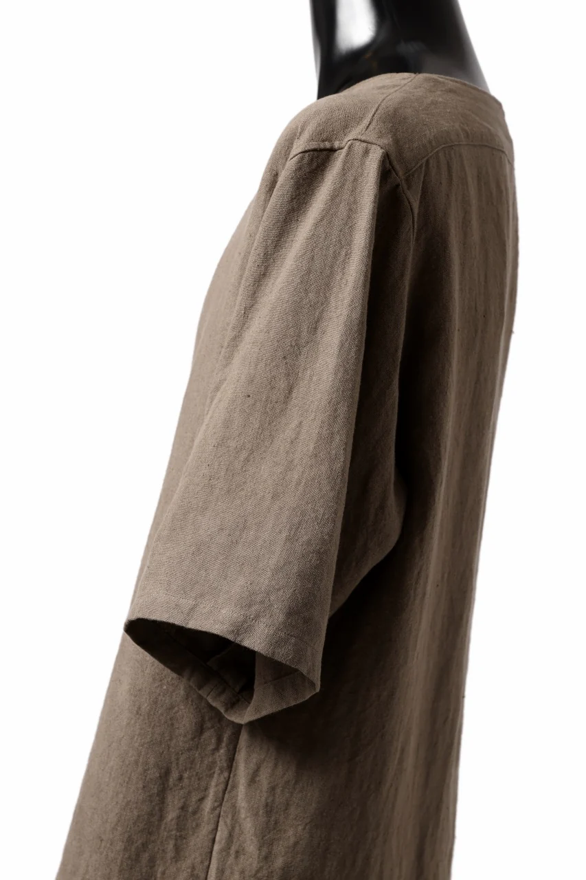 sus-sous sleeping shirts s/s / Belgium linen (MOCHA) - Image 14