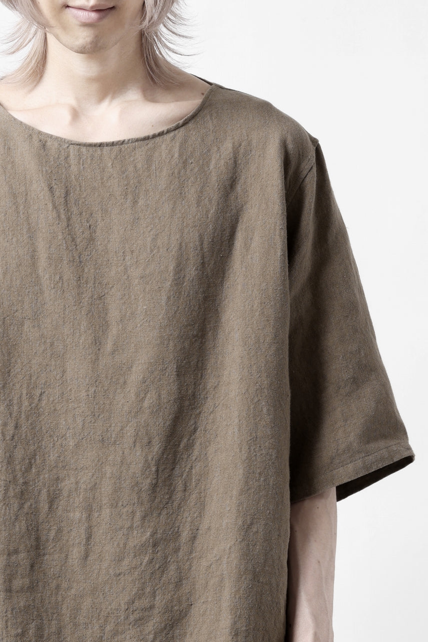 sus-sous sleeping shirts s/s / Belgium linen (MOCHA) - Image 22