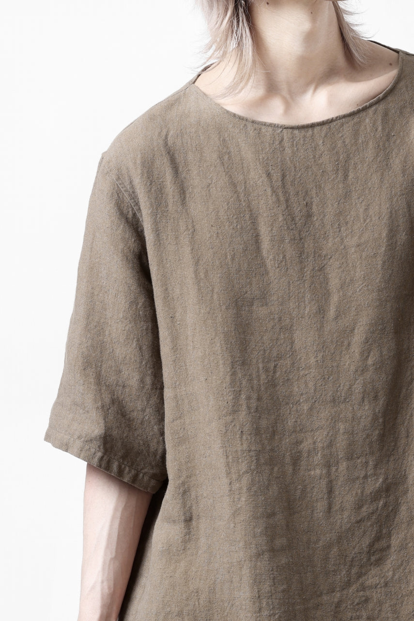 sus-sous sleeping shirts s/s / Belgium linen (MOCHA) - Image 26