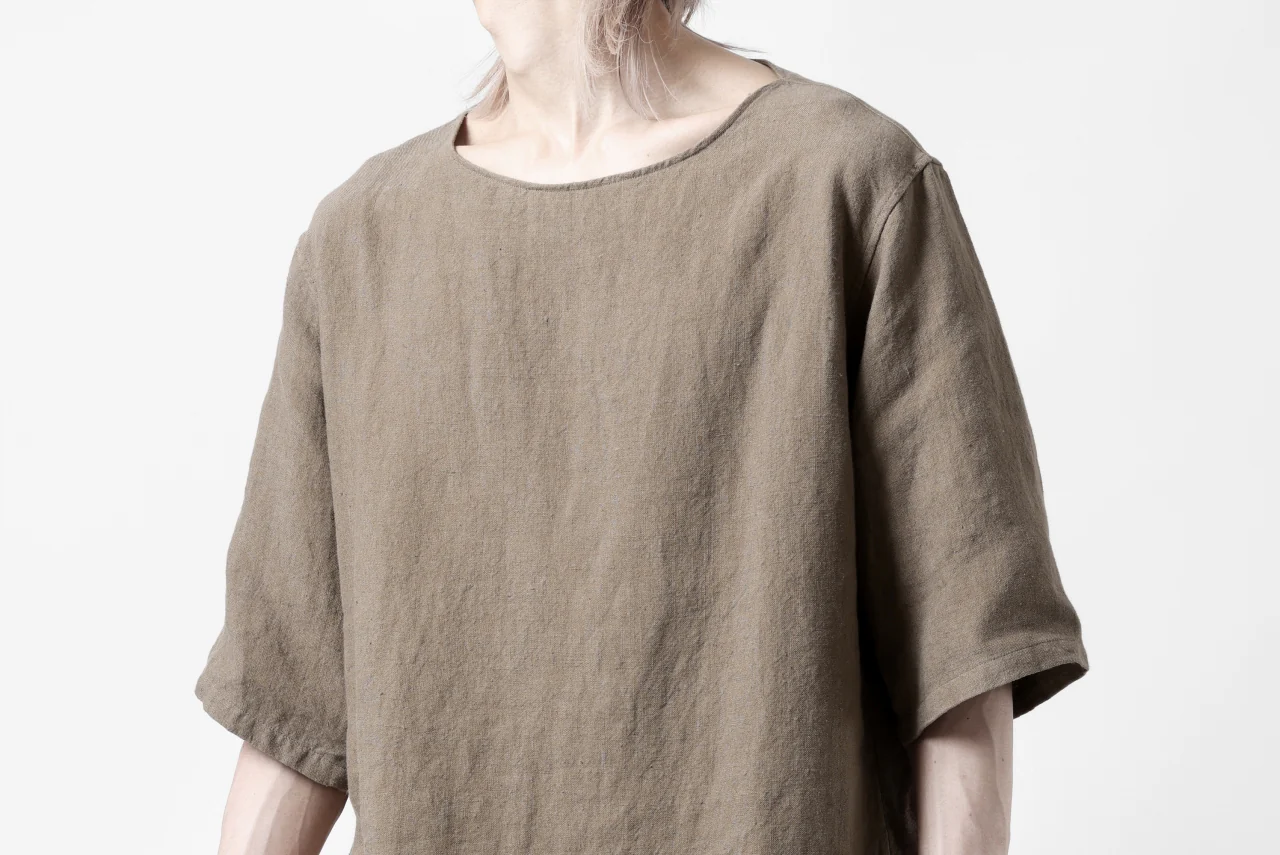 sus-sous sleeping shirts s/s / Belgium linen (MOCHA) - Image 27