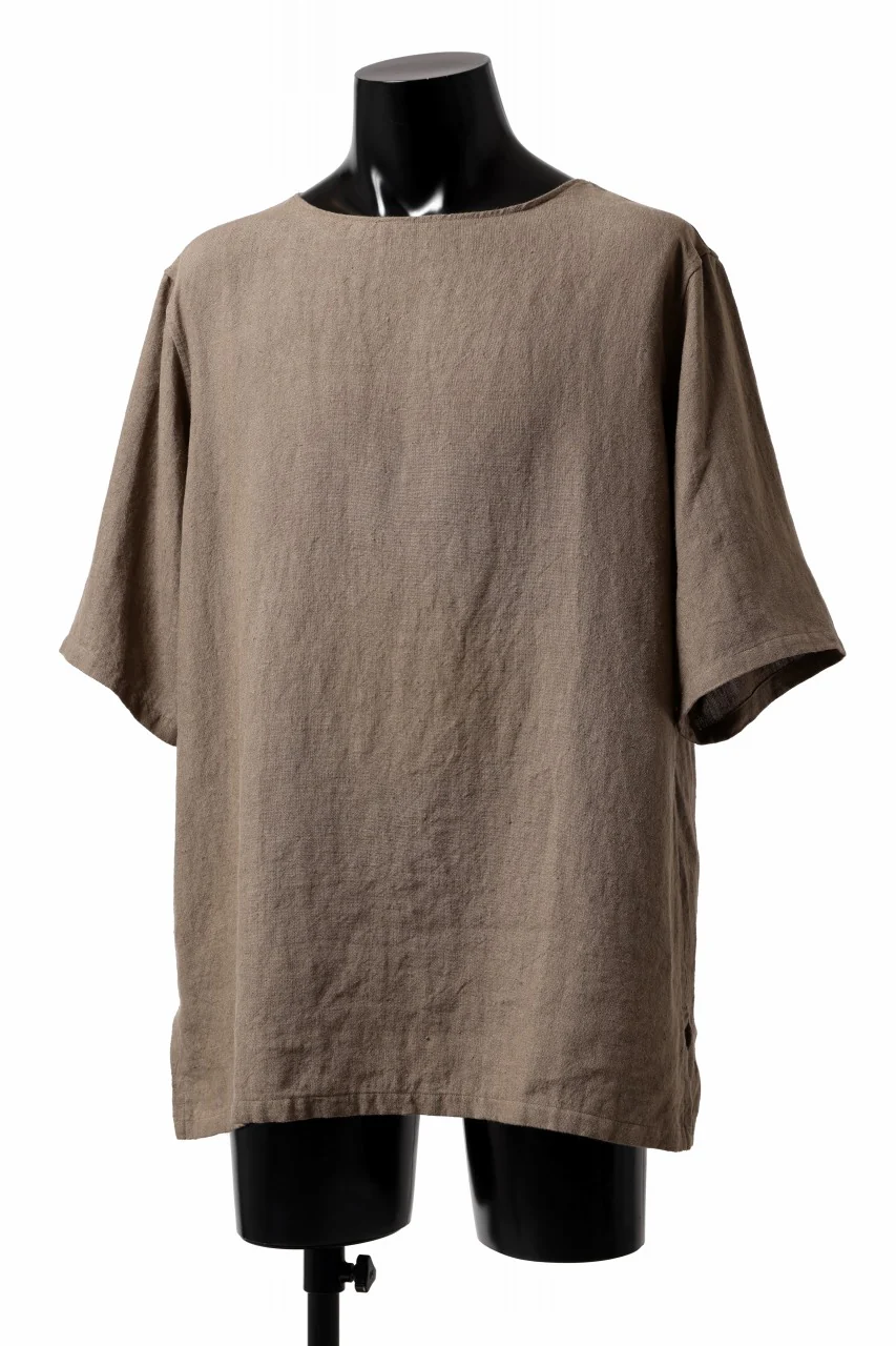 sus-sous sleeping shirts s/s / Belgium linen (MOCHA) - Image 7