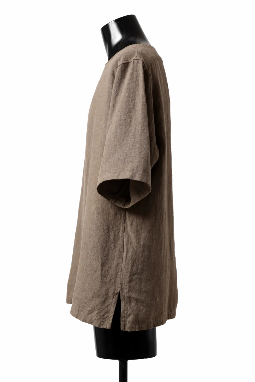 sus-sous sleeping shirts s/s / Belgium linen (MOCHA) - Image 8