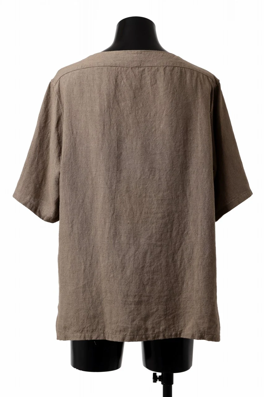 sus-sous sleeping shirts s/s / Belgium linen (MOCHA) - Image 9