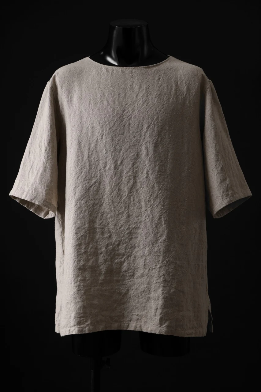 sus-sous sleeping shirts s/s / Belgium linen (NATURAL) - Image 10