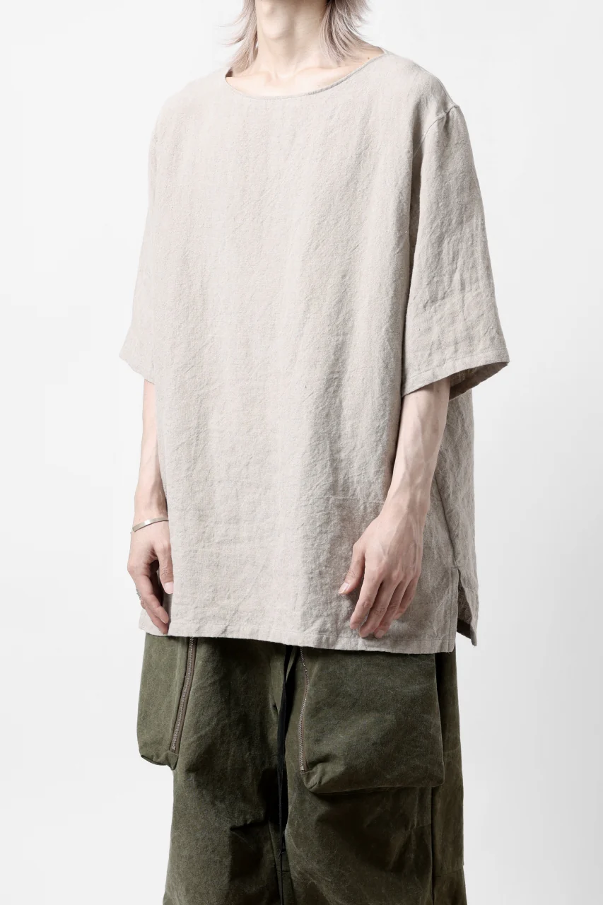 sus-sous sleeping shirts s/s / Belgium linen (NATURAL) - Image 19