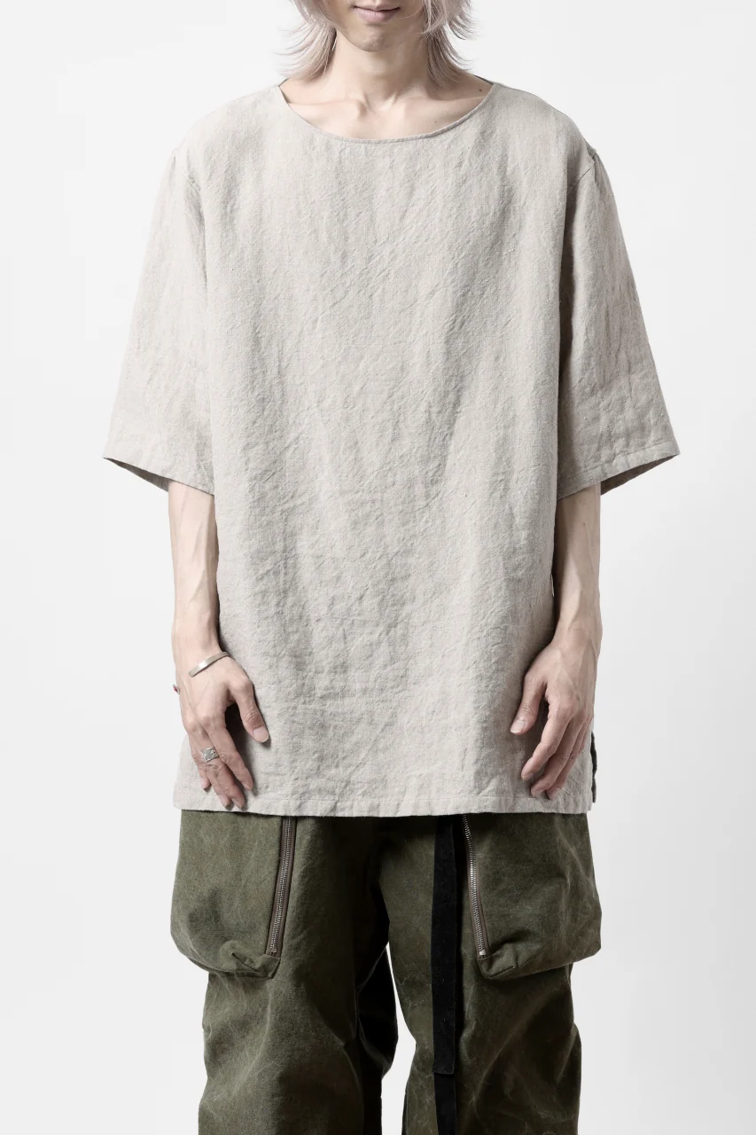 sus-sous sleeping shirts s/s / Belgium linen (NATURAL) - Image 22