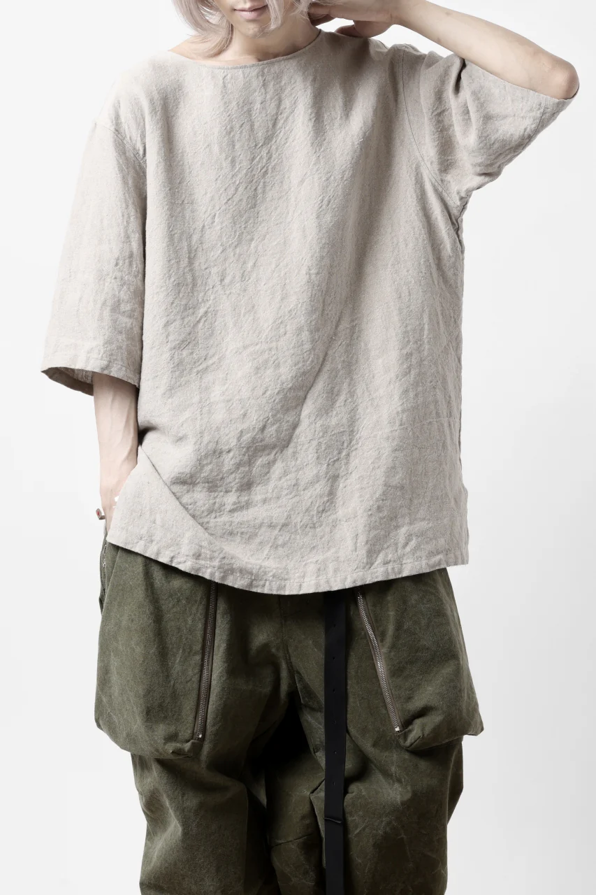 sus-sous sleeping shirts s/s / Belgium linen (NATURAL) - Image 23