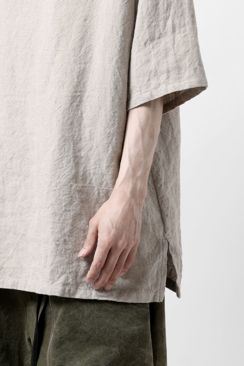 sus-sous sleeping shirts s/s / Belgium linen (NATURAL) - Image 25