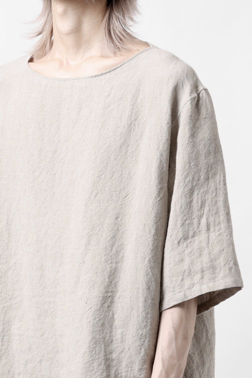 sus-sous sleeping shirts s/s / Belgium linen (NATURAL) - Image 26